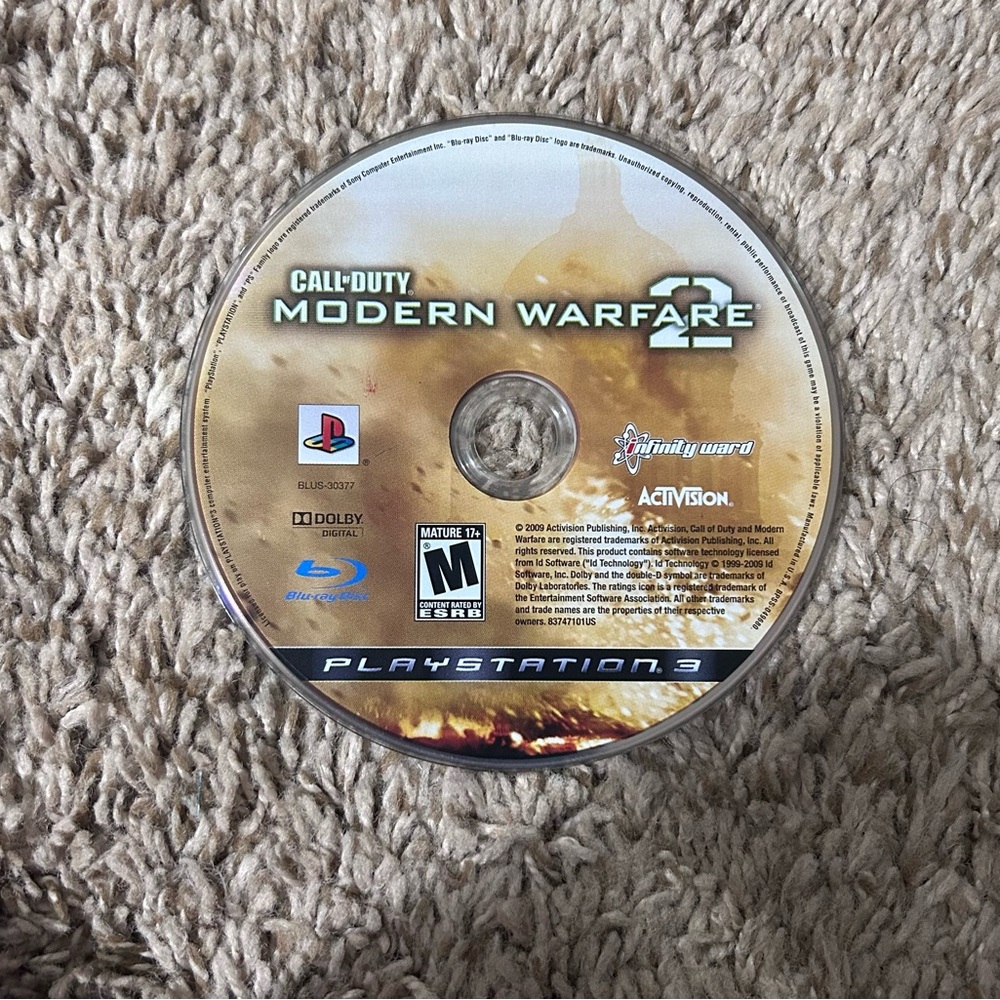 Call of Duty: Modern Warfare 2 PS3 Game Disc